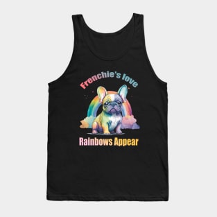 Colorful French Bulldog Puppy, Cute french bulldog, frenchie mon, frenchie dad Tank Top